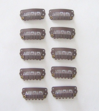 Set of 10 Medium Size Wig/Toupee Clips<br>3 colours