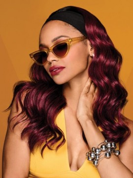 20" Wavy Waves Headband Wig Heat Friendly by Kim Kimble