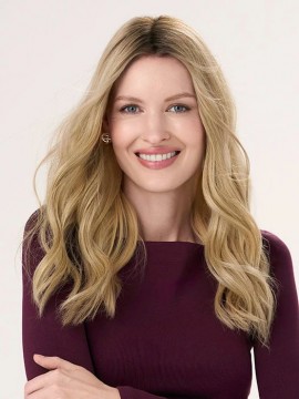 Barely There Wavy 16" Topper Hand Tied Heat Friendly by Envy Barely There Wavy 16" Topper Hand Tied Heat Friendly by Envy