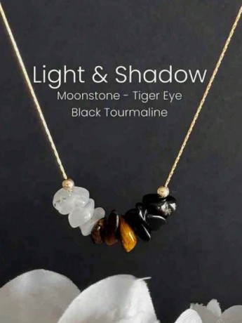 Light & Shadow Moonstone Necklace