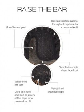 Raise The Bar Wig Lace Front Mono Part Heat Friendly by Eva Gabor Raise The Bar Wig Lace Front Mono Part Heat Friendly by Eva Gabor