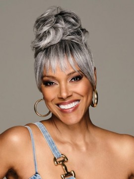 Sleek Style Bun & Bangs Heat Friendly by Kim Kimble Sleek Style Bun & Bangs Heat Friendly by Kim Kimble