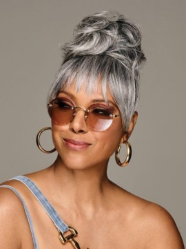 Sleek Style Bun & Bangs Heat Friendly by Kim Kimble